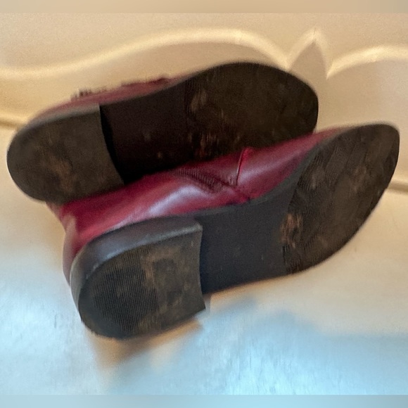Canal Grande two tone Burgundy Ankle booties Size 38 Piera Shoes - Picture 9 of 11